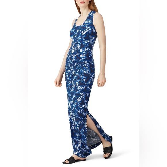 Nicole Miller Blue Shibori Print Maxi - Picture 2 of 5